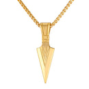 Arrowhead Necklace - Men - Stainless Steel - Gold