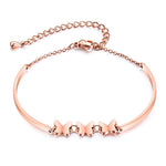 Rose Gold Butterfly Bracelet Adjustable