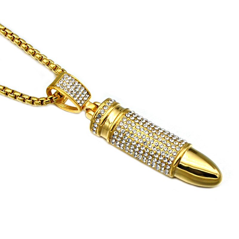 Bullet hot sale necklace gold