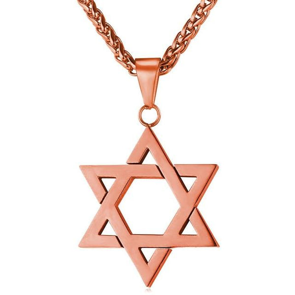 Star of David necklace for men, men's necklace with bronze Magen David,  black cord, gift, Jewish, Hebrew Jewelry from Israel, judaica – Shani & Adi  Jewelry